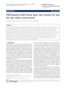 FMO-based H.264 frame layer rate control for low bit rate video transmission
