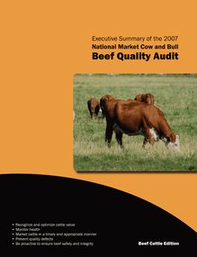 National Market Cow and Bull Beef Quality Audit - Beef Cattle Edition