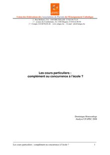 cours particuliers