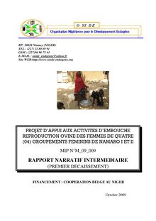 1er rapport intermédiaire Embouche CTB NAMARO