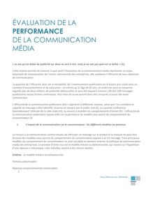 Évaluation de la Performance de la Communication Média