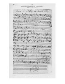 Partition Autograph first page et two other pages, Schweigt stille, plaudert nicht, BWV 211