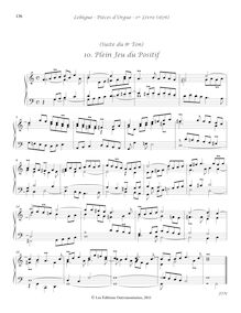 Partition , Plein Jeu du Positif, Livre d orgue No.1, Premier Livre d Orgue