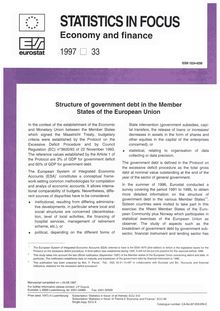 Structure of government debt in the Member States of the European Union