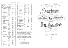 Partition parties complètes, corde Sextet, Op.97, D major, Rubinstein, Anton