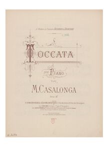 Partition complète, Toccata, E♭ major, Casalonga, Marguerite