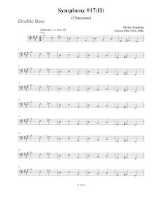 Partition Basses, Symphony No.17, A major, Rondeau, Michel par Michel Rondeau