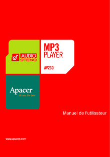 Notice Lecteur MP3 Apacer  AV230