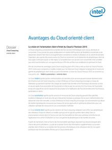 Avantages du Cloud orienté client