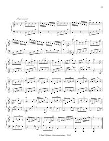 Partition , (Légèrement), Pièces de clavecin, Du Phly, Jacques