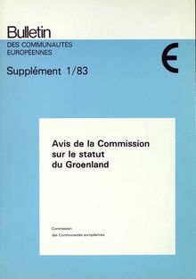 Avis de la Commission sur le statut du Groenland