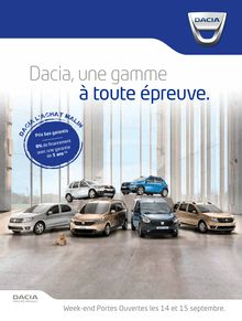 Document de présentation de la gamme Dacia