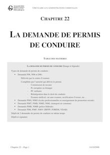 A DEMANDE DE PERMIS DE CONDUIRE - EXAMEN THORIQUE