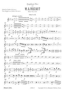 Partition hautbois 1/2, Symphony No.1, E♭ major, Mozart, Wolfgang Amadeus par Wolfgang Amadeus Mozart