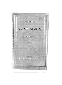 Doctrine de Saint-Simon : exposition. Première année 1828-1829 (Troisième édition revue et augmentée)