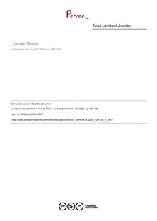 L or de Timor - article ; n°4 ; vol.60, pg 167-198