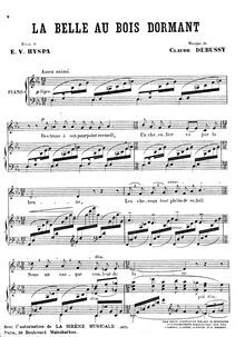 Partition complète, La belle au bois dormant, Debussy, Claude