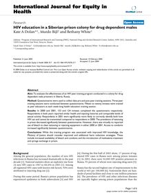 HIV education in a Siberian prison colony for drug dependent males