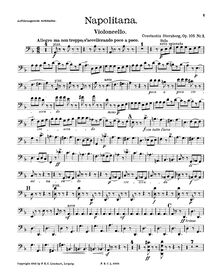 Partition de violoncelle, Aus Italien, 1. D major2. A major3. D major par Constantin von Sternberg