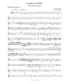 Partition basse clarinette, Symphony No.29, B♭ major, Rondeau, Michel par Michel Rondeau