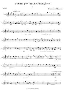 Partition de viole de gambe, Sonata per viole de gambe e Pianoforte - Allegro