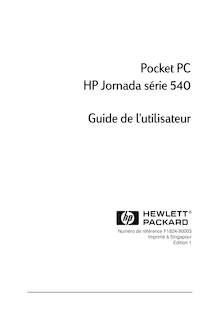 Notice Ordinateur de poche HP  Jornada 540