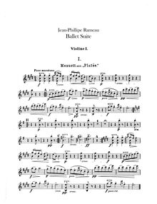 Partition violons I, II, Rameau Ballet , Mottl, Felix