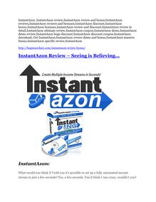InstantAzon review - InstantAzon (MEGA) $23,800 bonuses