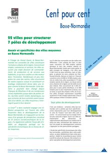 22 villes pour structurer 7 pôles de  développement    Avenir et spécificités des villes moyennes en  Basse-Normandie  