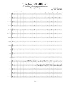 Partition , Allegro moderato, Symphony No.13  Chistmas Symphony  par Michel Rondeau