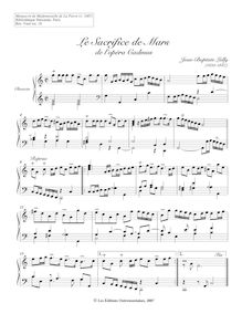 Partition Le Sacrifice de Mars (Cadmus), clavecin pièces from pour Manuscrit de Mademoiselle de La Pierre