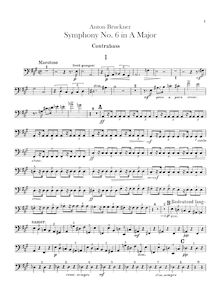 Partition Basses, Symphony No.6 en A major, A major, Bruckner, Anton