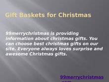 Optimum Gift Baskets for Christmas