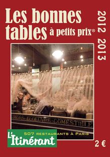 Guide des Bonnes Tables à petits prix, restaurants à Paris