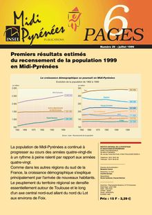 Premiers résultats estimés du recensement de la population 1999 en Midi-Pyrénées 