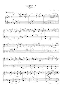 Partition complète, Six sonates, Op.13, Clementi, Muzio