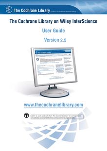 The cochrane library on wiley interscience user guide version 2 2