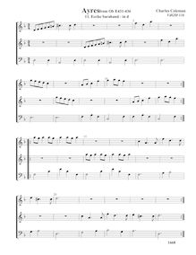 Partition , Eccho Saraband en D minor, VdGS No.116 - partition complète, Aris pour 3 violes de gambe