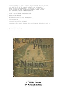 A Child s Primer Of Natural History