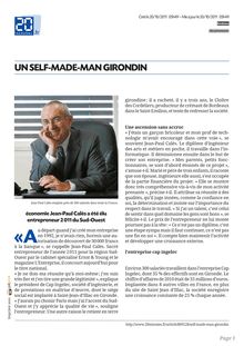 Un self-made man girondin - article de presse, novembre 2011