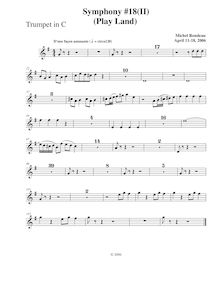 Partition trompette, Symphony No.18, B-flat major, Rondeau, Michel par Michel Rondeau