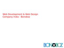 Web Development & Web Design Company India | Bonoboz
