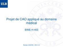 Projet de CAO appliqué au domaine médical