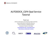 Autodock CSF4 Opal Service Tutorialx