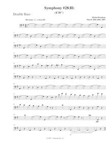 Partition Basses, Symphony No.28, G major, Rondeau, Michel par Michel Rondeau