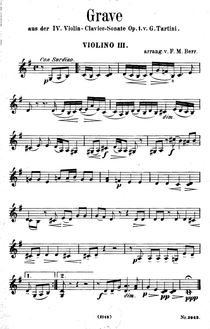 Partition violon 3, 12 violon sonates et a Pastorale, Op.1, Sonate e una pastorale