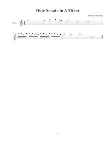 Partition complète, flûte Sonata en A minor, A minor, Kotecki, Andrew