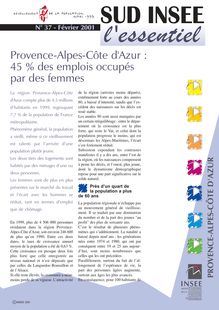 Provence-Alpes-Côte d Azur : 45% des emplois occupés par des femmes