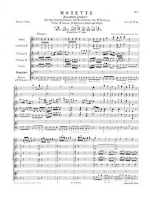 Partition complète, Exsultate, jubilate, F major, Mozart, Wolfgang Amadeus par Wolfgang Amadeus Mozart
