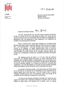 Lettre de Martine Aubry à Gérard Collomb